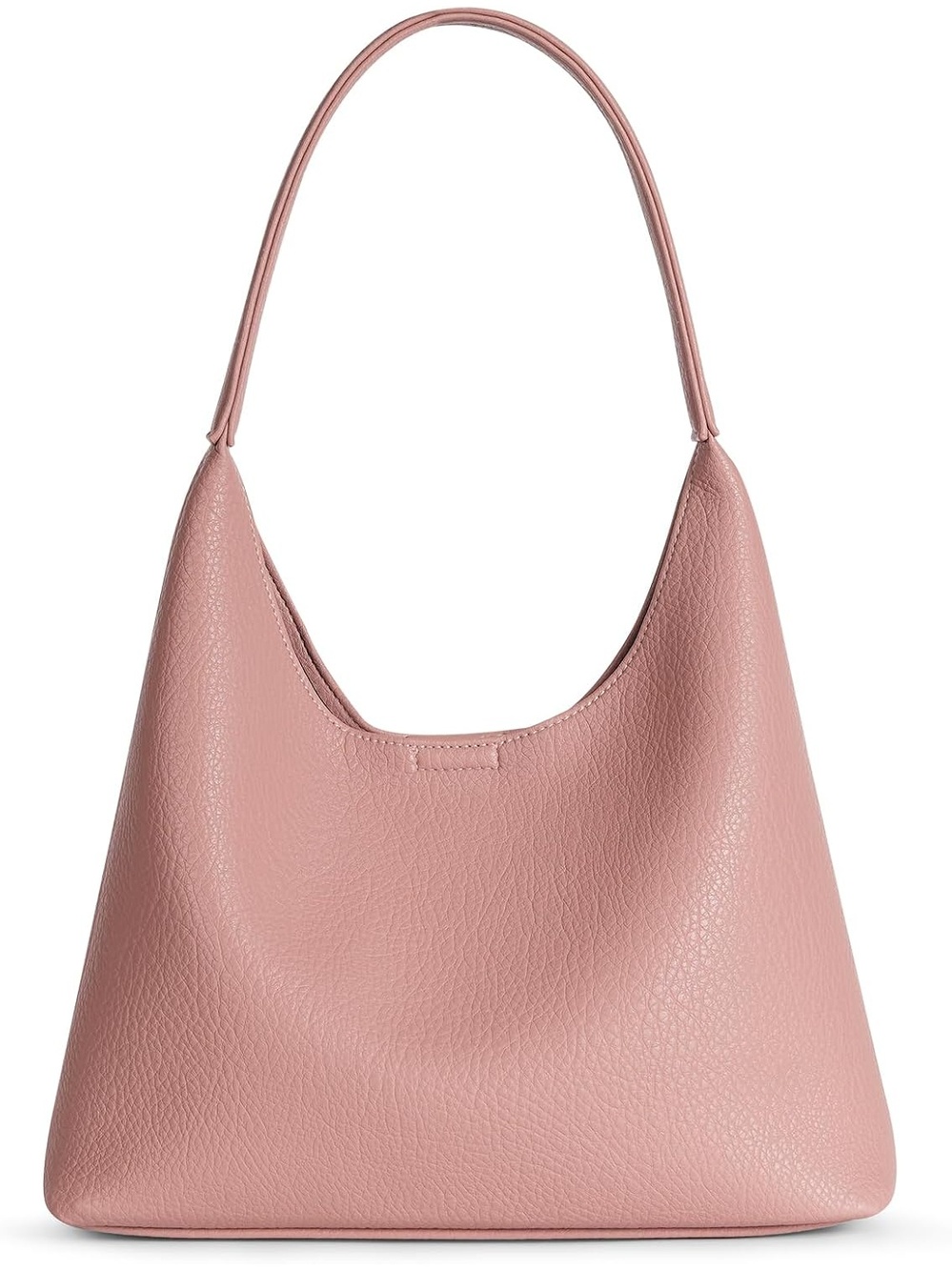 〽️ Women's Dusty Pink Vegan Leather Hobo Small Purse Imported Shoulder Bag